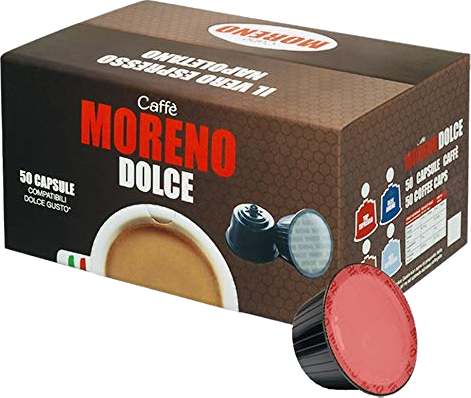 Caffè Moreno - Aroma Espresso - Box 50 Capsule Compatibili Dolce Gusto Da 7g