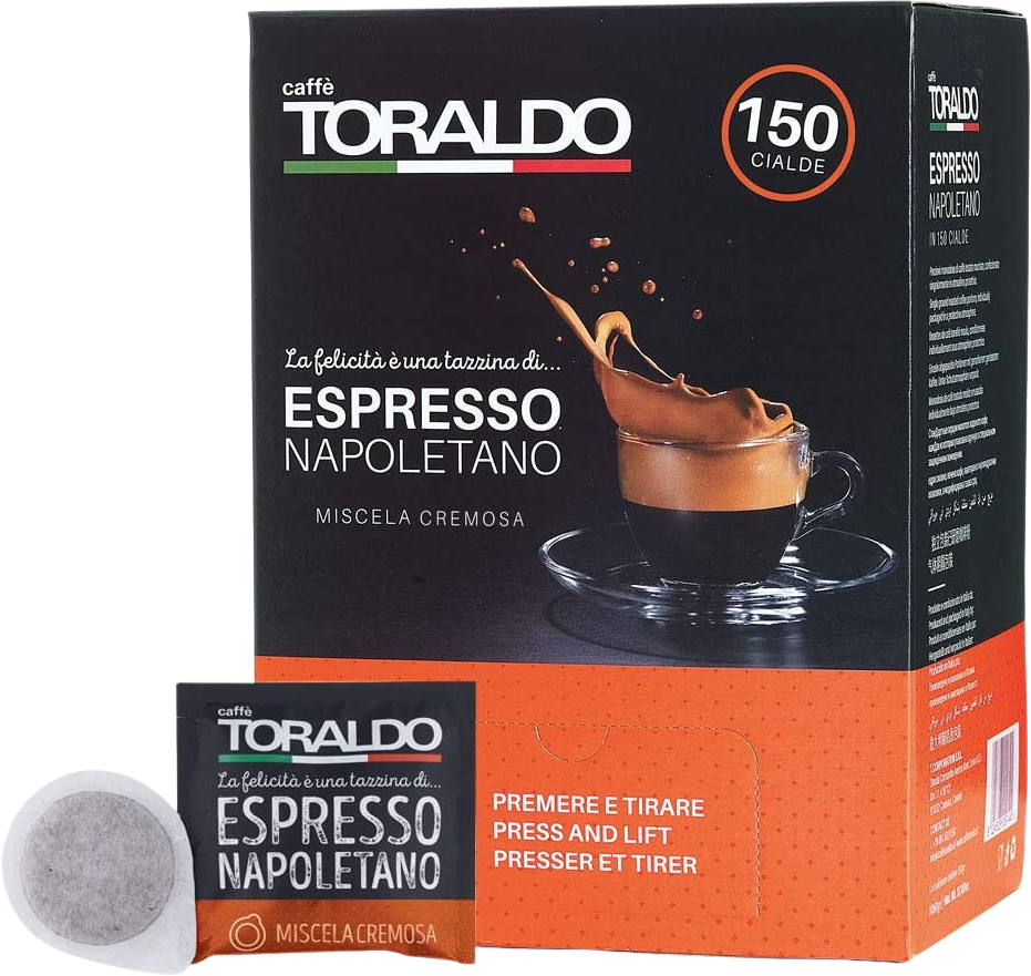 Caffè Toraldo - Miscela Cremosa - Box 150 Cialde Ese44 Da 7.2g