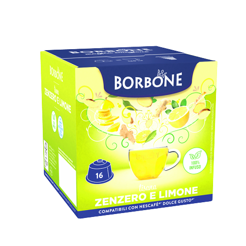 Caffè Borbone Tisana Zenzero E Limone  - 16 Capsule Compatibili Dolce Gusto Da 3g