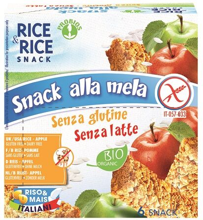 PROBIOS RICE&RICE R&r snack riso mela 6x21g