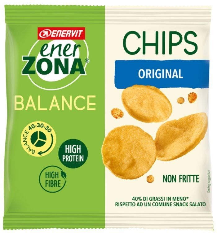 Enervit Enerzona Chips 40-30-30 Snack di Soia Gusto Classico 1 Mini-pack