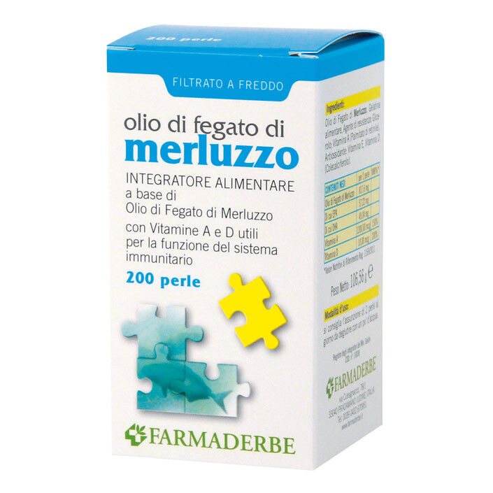 FARMADERBE Olio fegato di merluzzo 200 perle