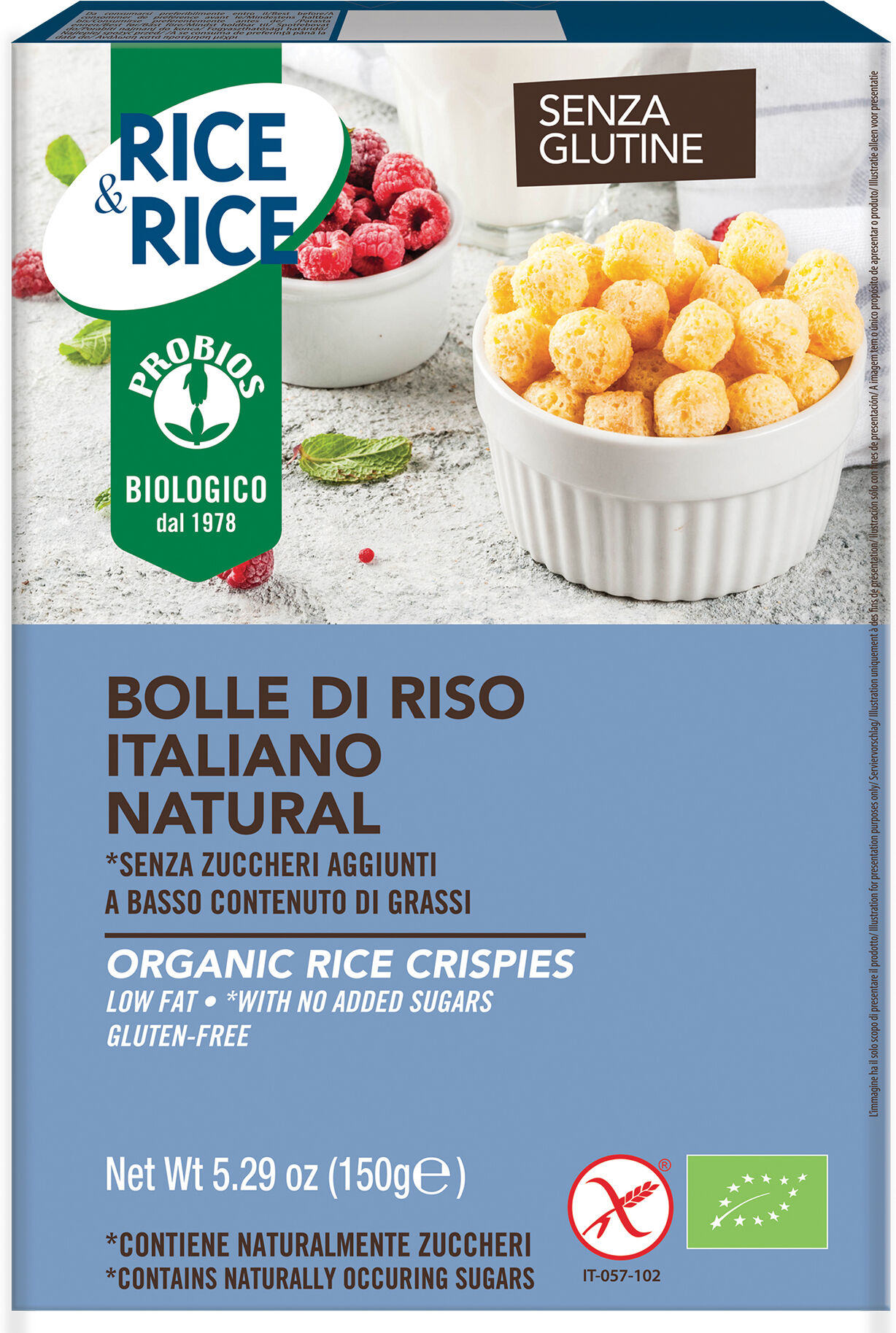 PROBIOS RICE&RICE Rice&rice bolle di riso al naturale 150 g senza lievito