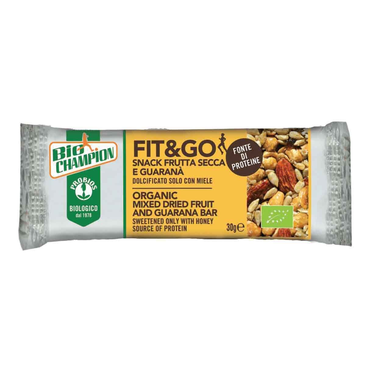 PROBIOS Biochampion fit&go barretta energetica frutta secca/guarana' 30 g