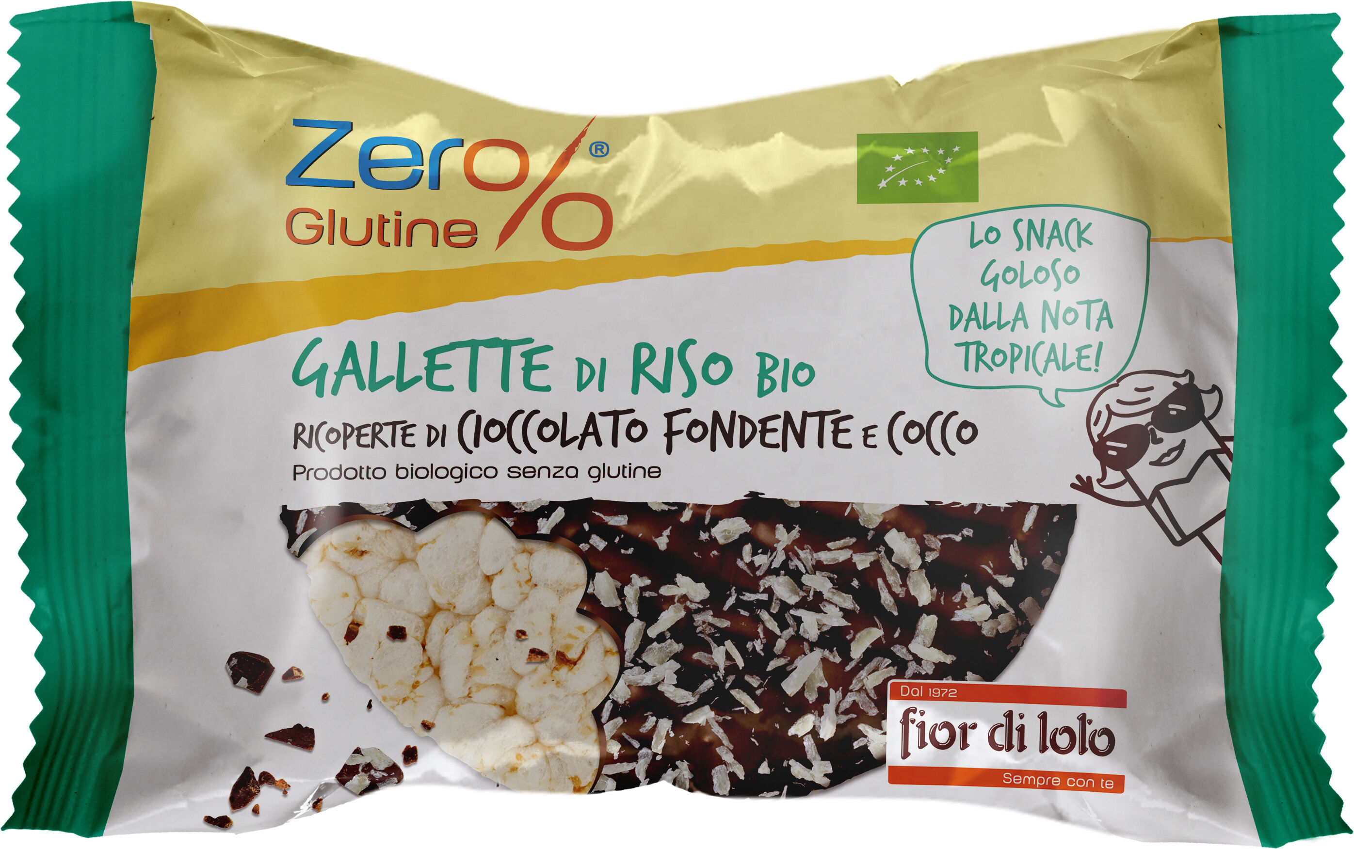 BIOTOBIO Zer%glutine gallette di riso con cioccolato fondente e cocco