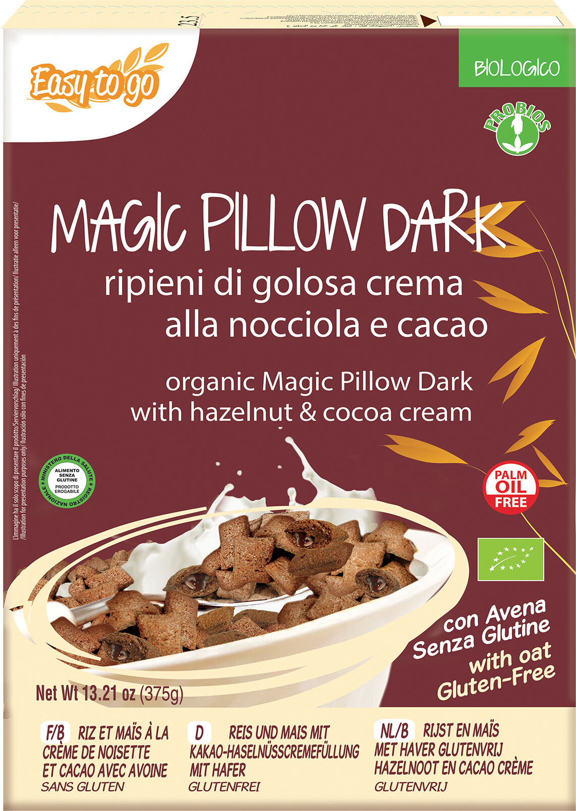 PROBIOS Easy to go magic pillow dark senza glutine 375 g