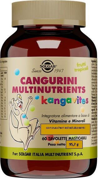 SOLGAR Cangurini multinutrients frutti tropicali 60 tavolette