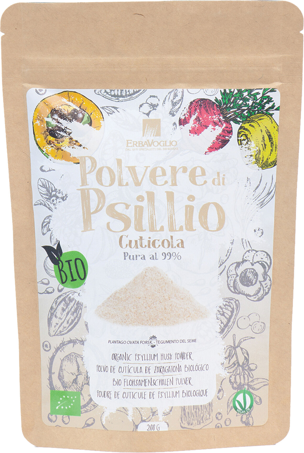 erbavoglio Psillio cuticola polvere bio 200 g