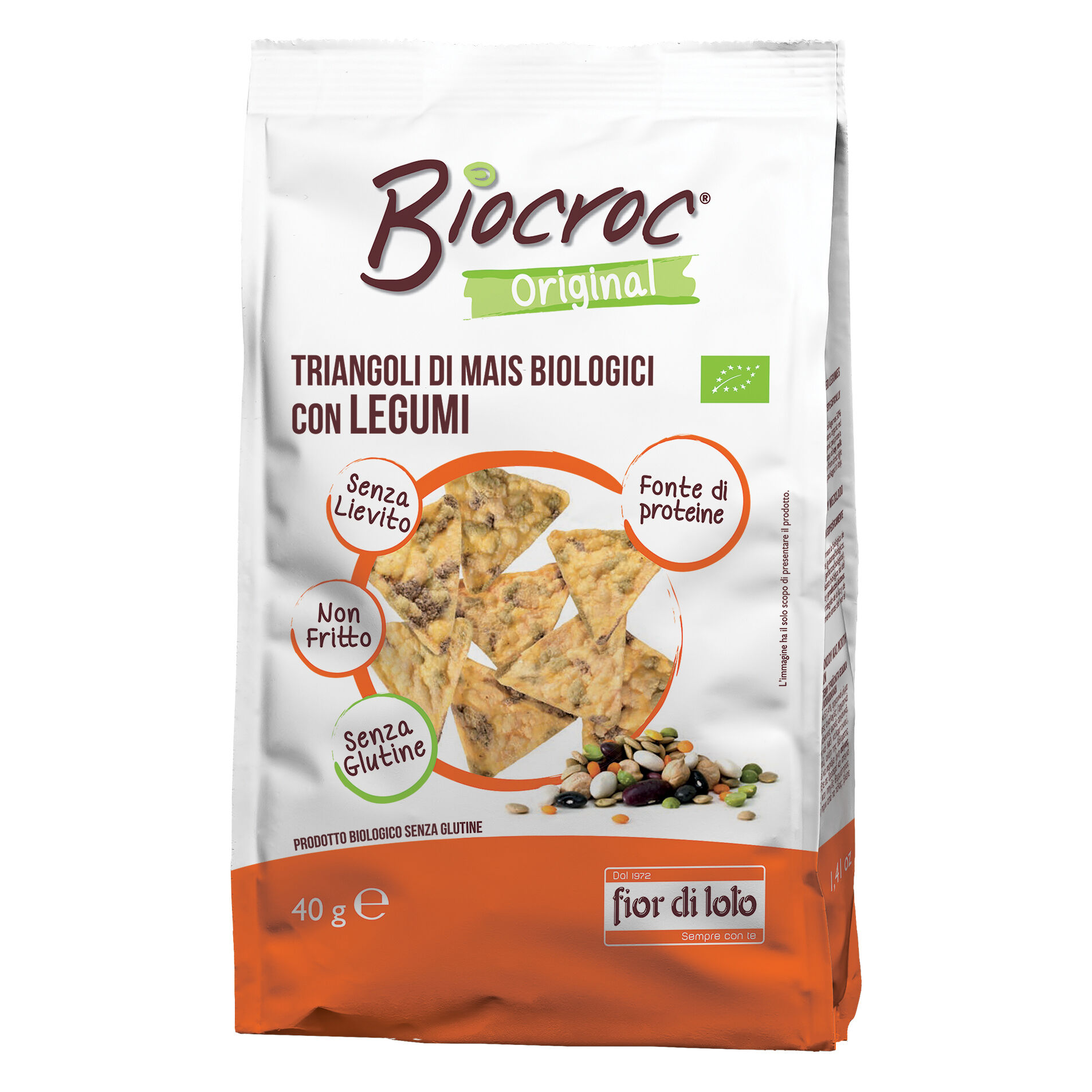 BIOTOBIO Biocroc triangoli di legumi 40 g