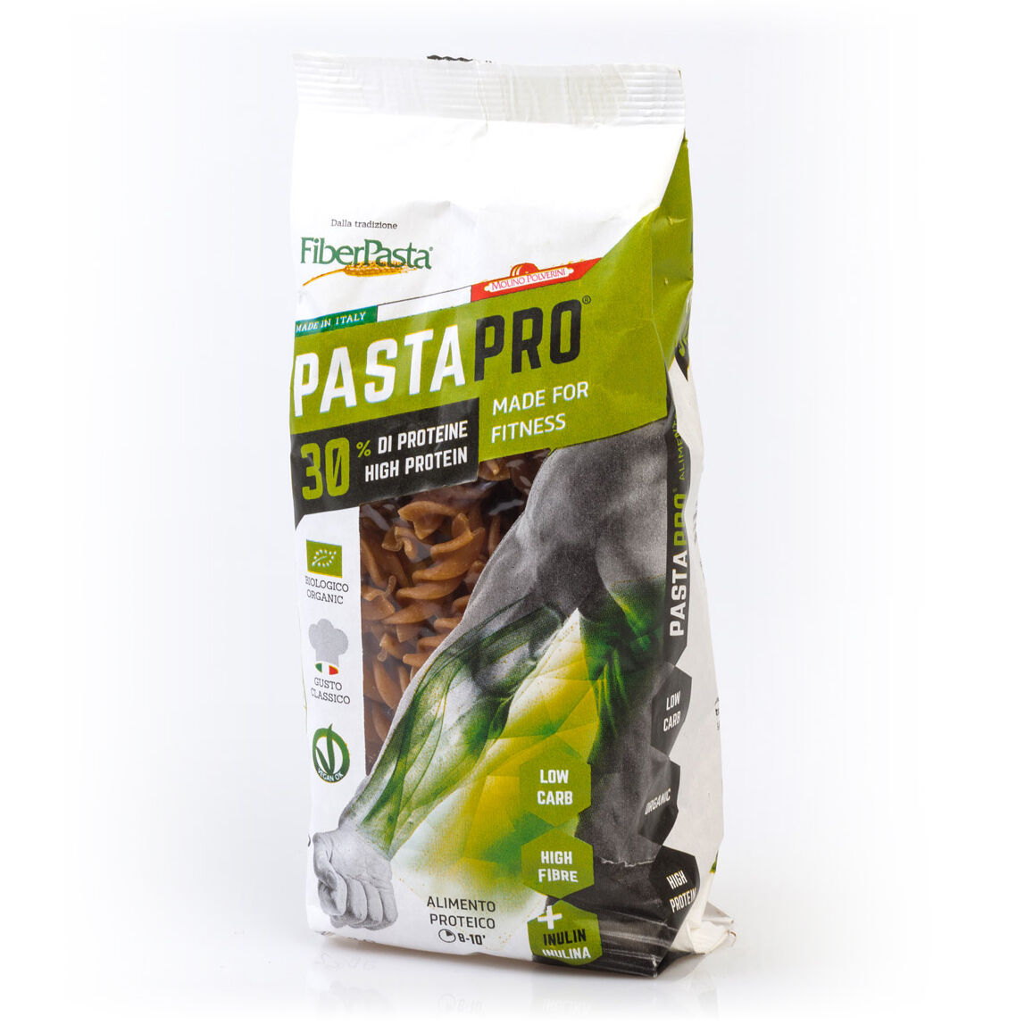FIBERPASTA Srl Pastapro fusilli integrali 30% proteine 250 g