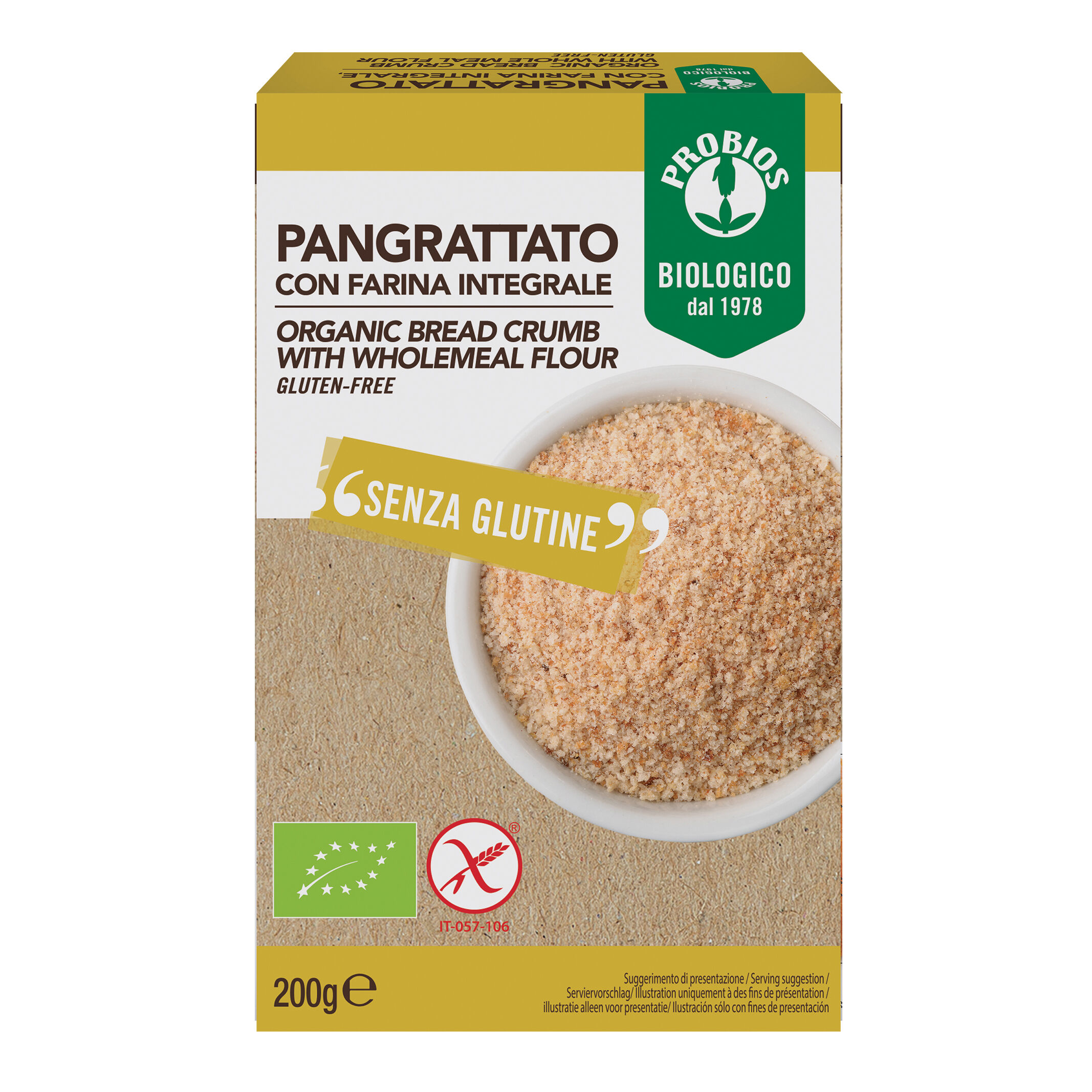 PROBIOS Pangrattato con farina integrale 200 g