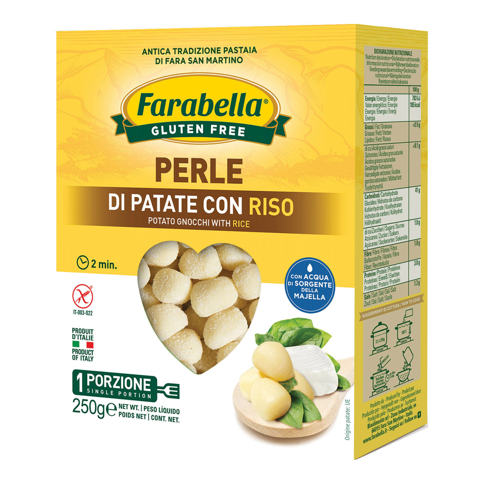 BIOALIMENTA Farabella perle patate con riso 250 g