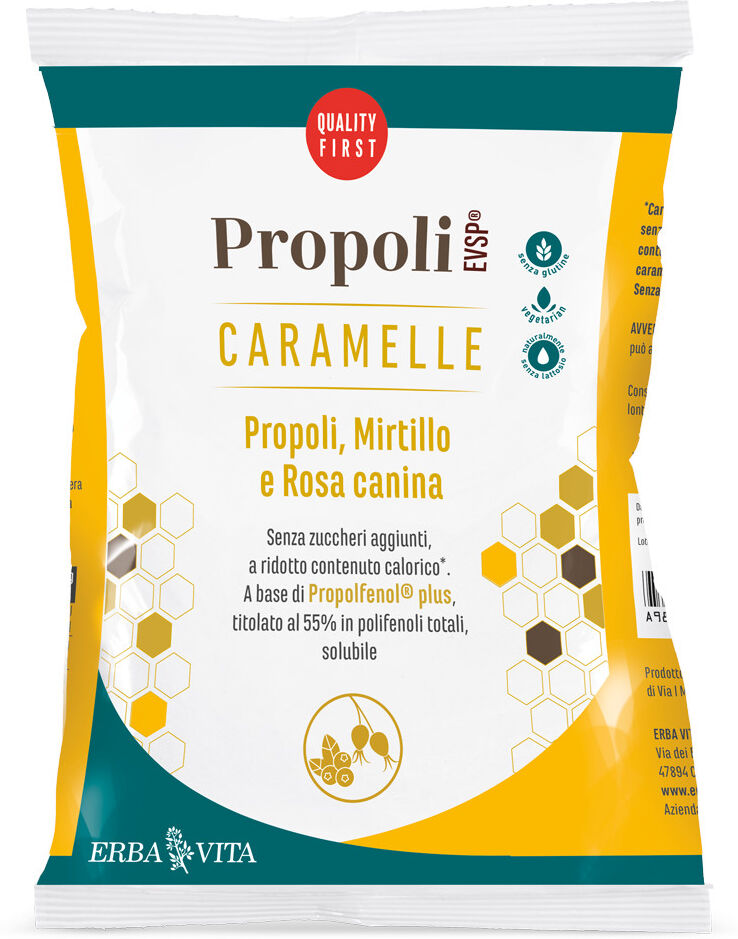 Erba Vita Propoli evsp caramelle propoli mirtillo rosa canina 65 g