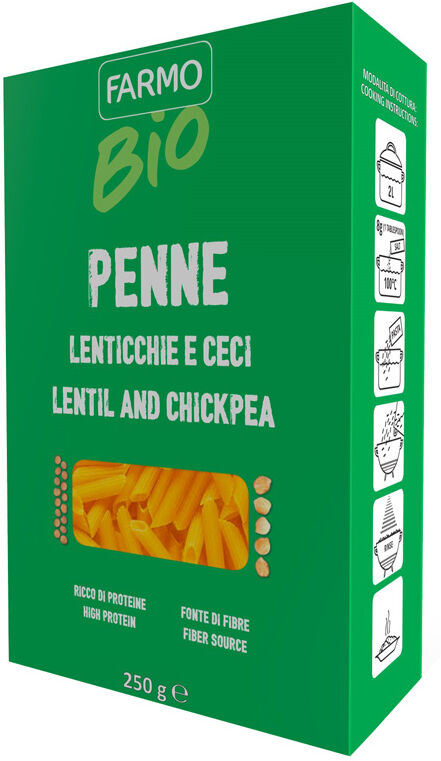 FARMO bio penne lenticchie/cecci 250 g