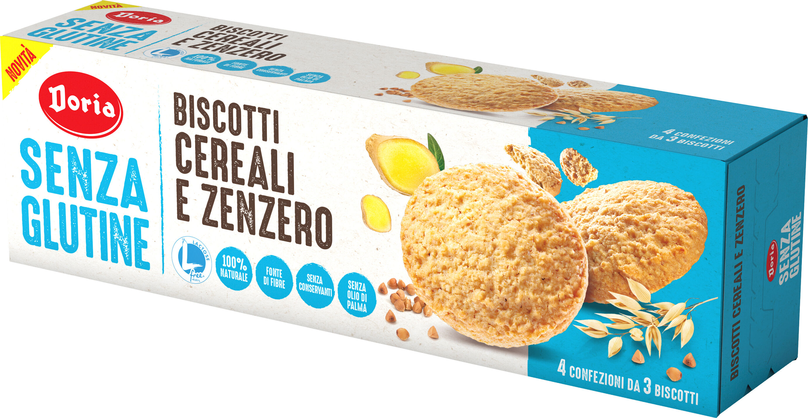 doria biscotti cereali-zenzero 4x37,5 g