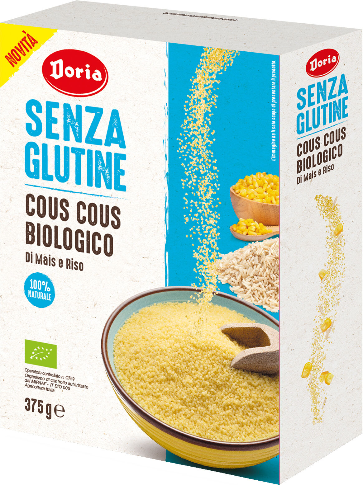 doria cous cous biologico mais-riso 375 g