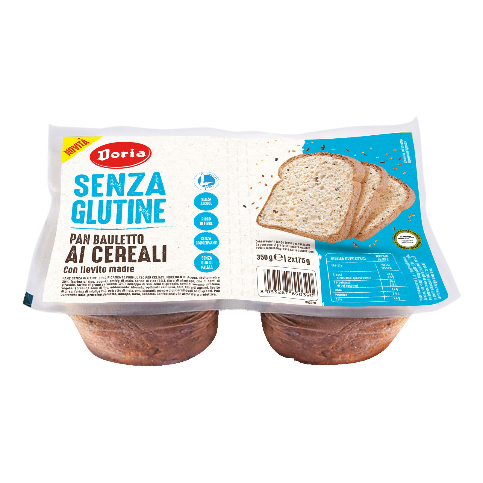 doria pan bauletto cereali 2x175 g