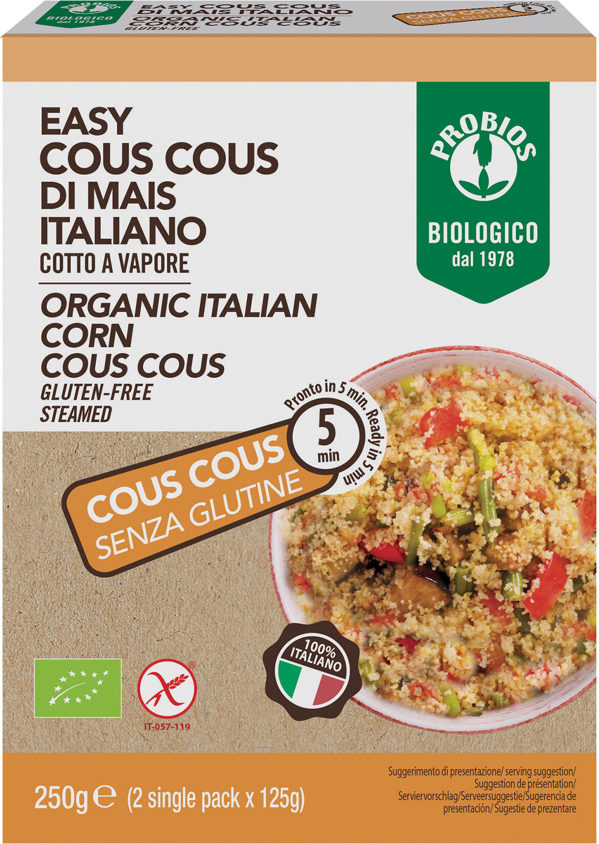 PROBIOS easy cous cous di mais 2x125 g