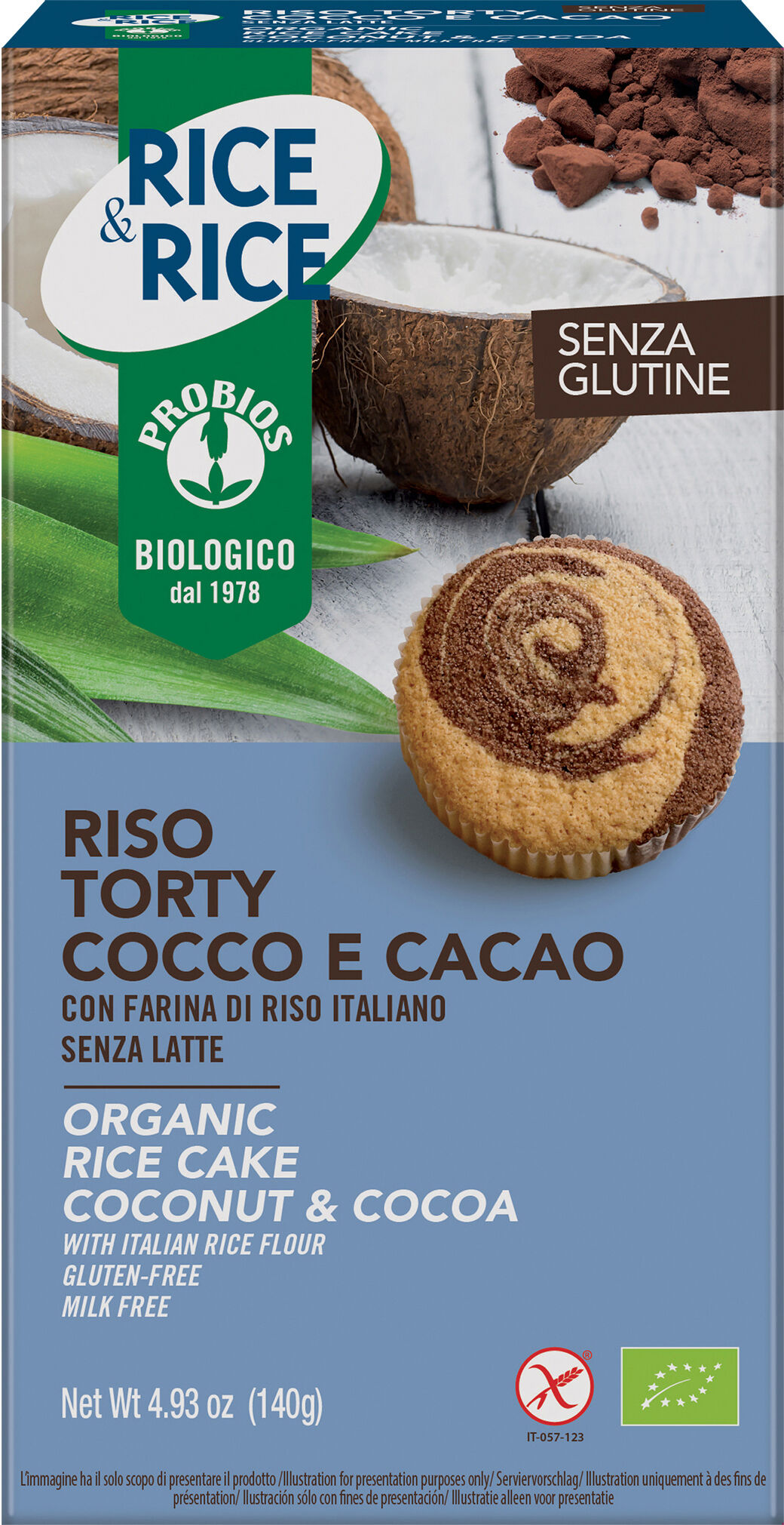 PROBIOS riso torty cocco cacao 140 g