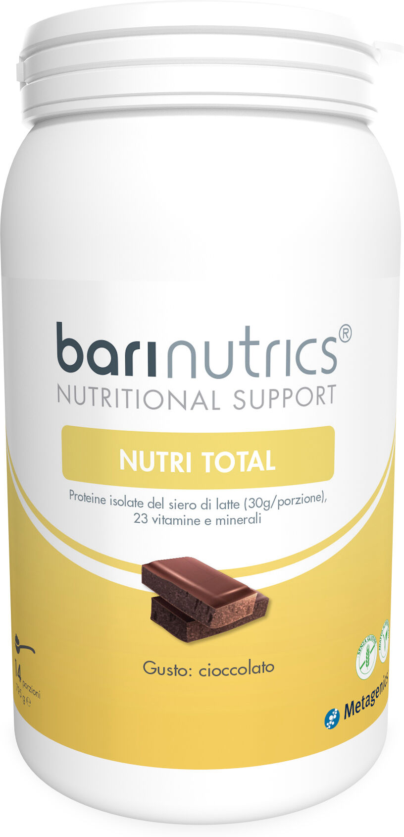 METAGENICS Barinutrics nutritotal cioccolato polvere