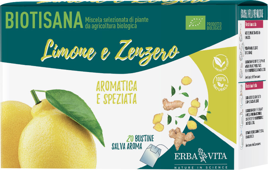 Erba Vita Biotisana limone e zenzero 20 bustine