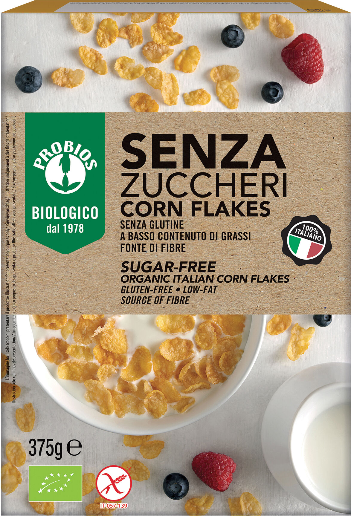 PROBIOS Corn flakes senza zuccheri 375 g