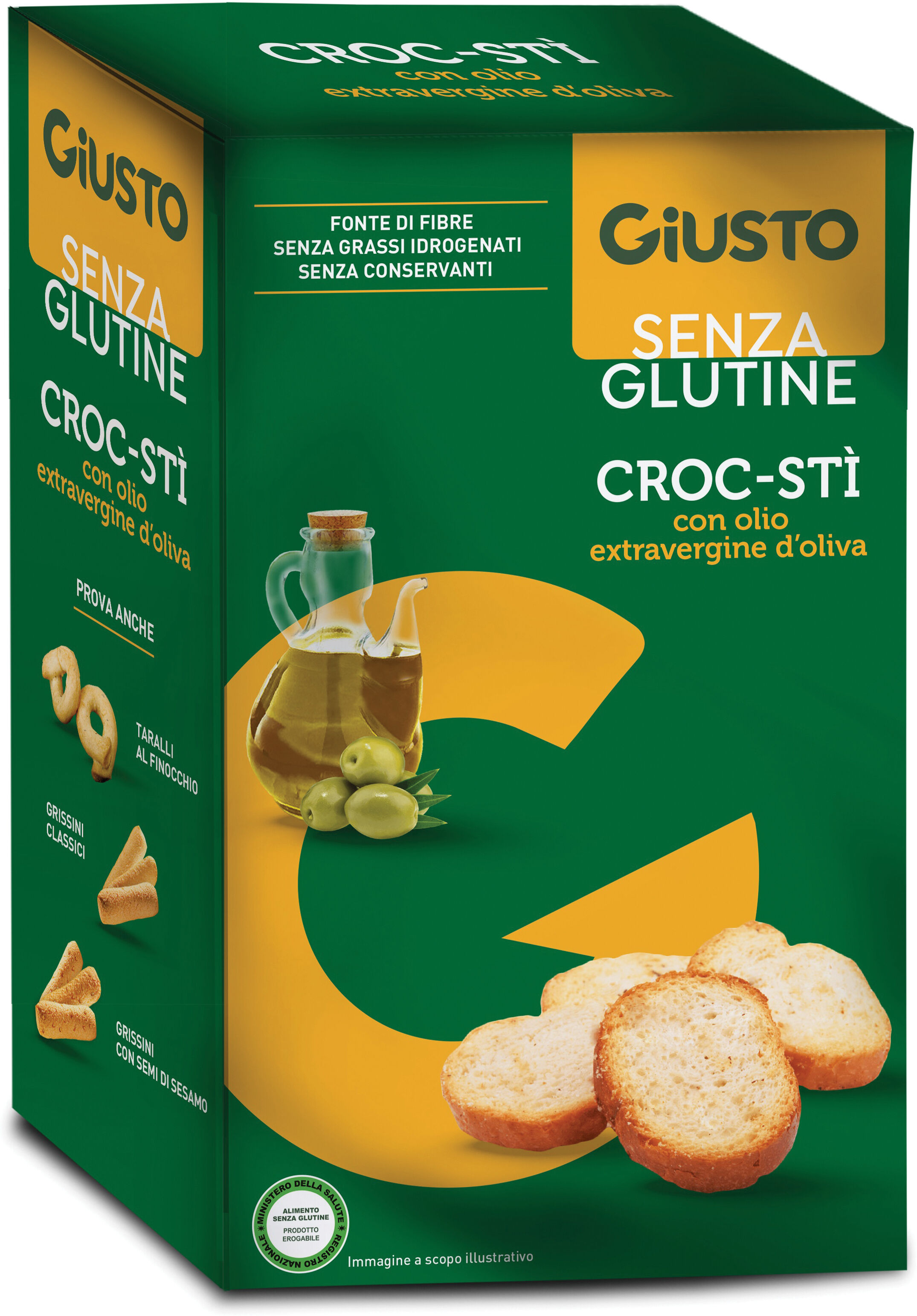 giusto senza glutine croc-sti' con olio extravergine d'oliva 100 g