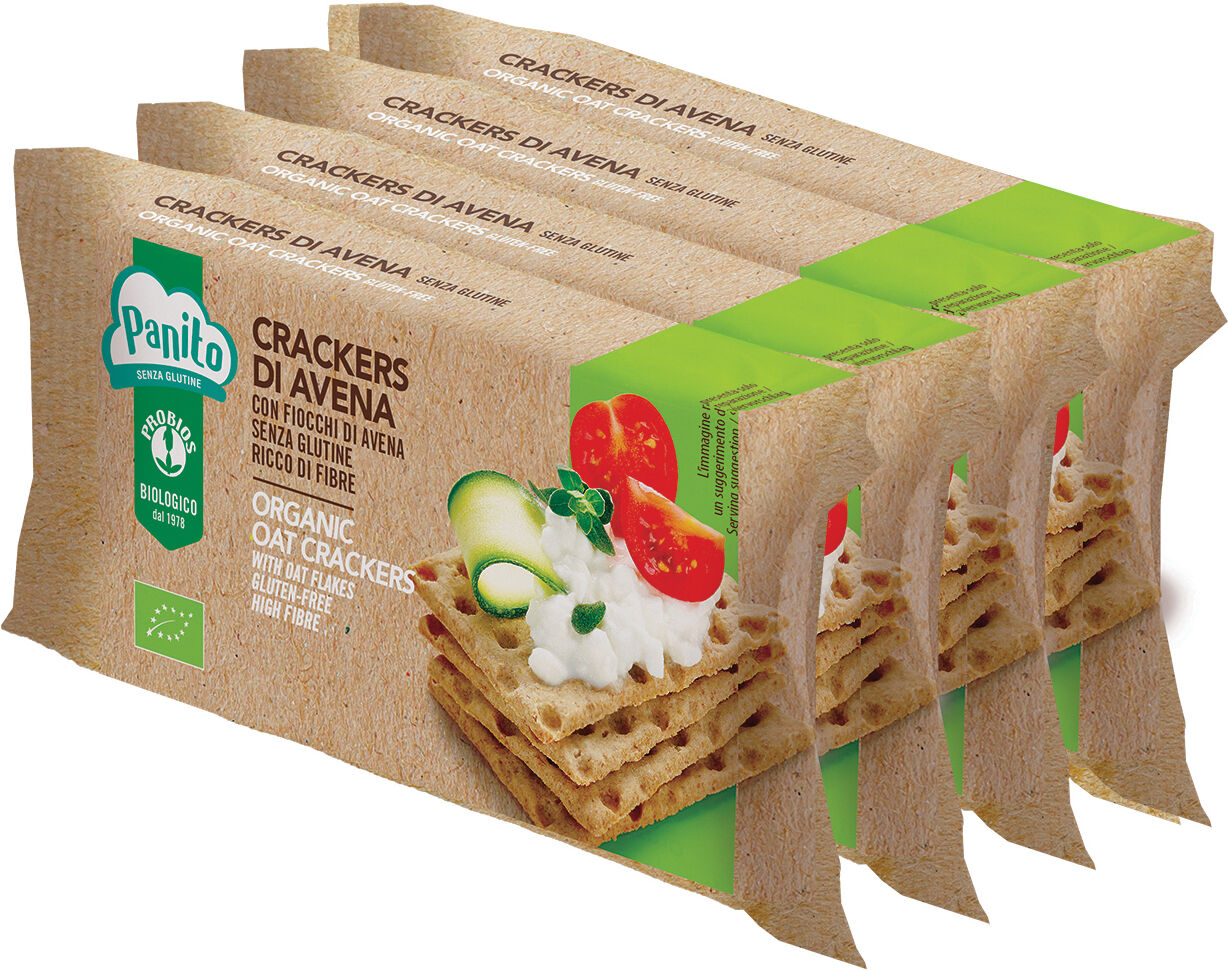 PROBIOS bio crackers avena con fiocchi di avena 4 x 35 g