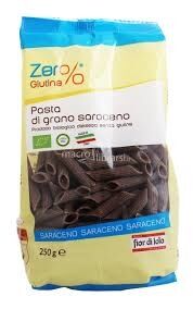 Fior di Loto Penne Zero% Glutine Di Grano Saraceno Integrale 250 Gr