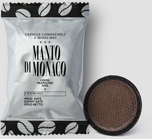 Manto di Monaco 100 Capsule compatibili Lavazza A Modo Mio CREMOSO (Bianca)