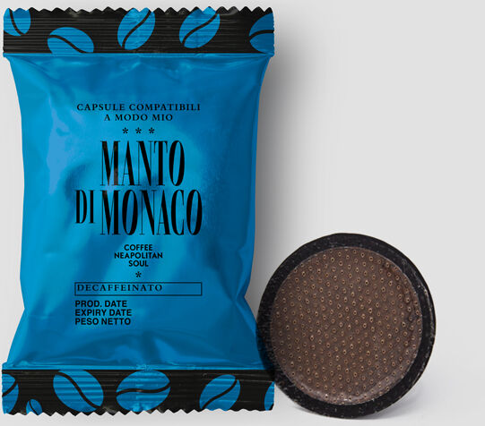 Manto di Monaco 100 Capsule compatibili Lavazza A Modo Mio DECAFFEINATO (Blu)