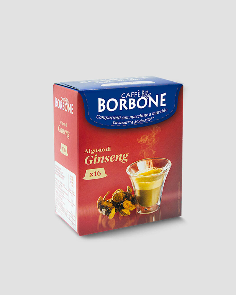 Caffè Borbone 16 Capsule Caffè al Ginseng compatibili Lavazza A Modo Mio