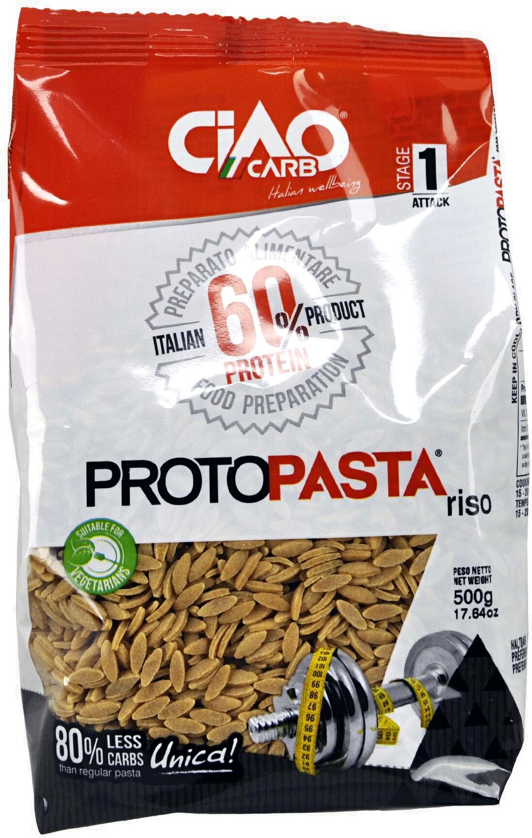 CIAOCARB Protopasta - Risoni 500 Grammi