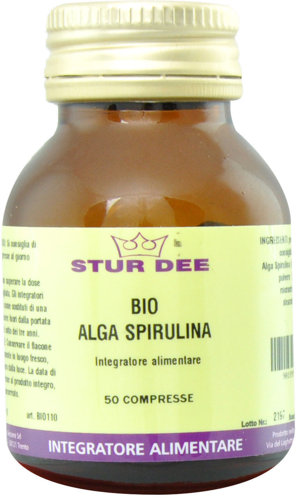 stur dee bio alga spirulina 50 compresse