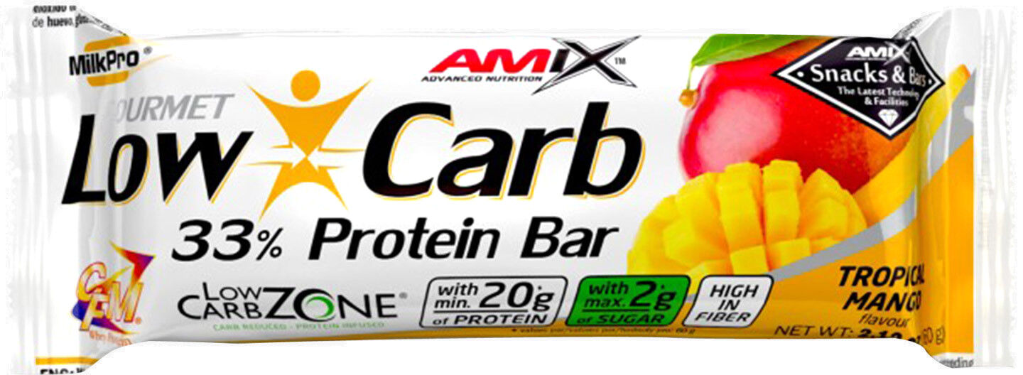 AMIX Low Carb Protein Bar 1 Barretta Da 60 Grammi Burro Di Arachidi E Biscotto