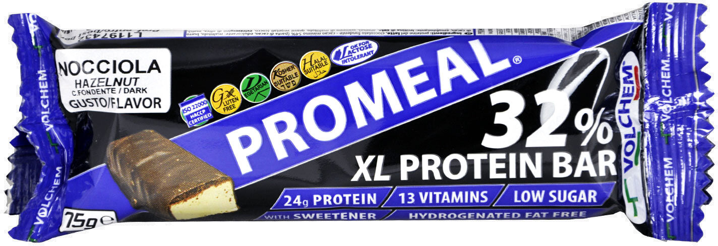 VOLCHEM Promeal 32% Xl Protein Bar 1 Barretta Da 75 Grammi Pistacchio Cioccolato Fondente