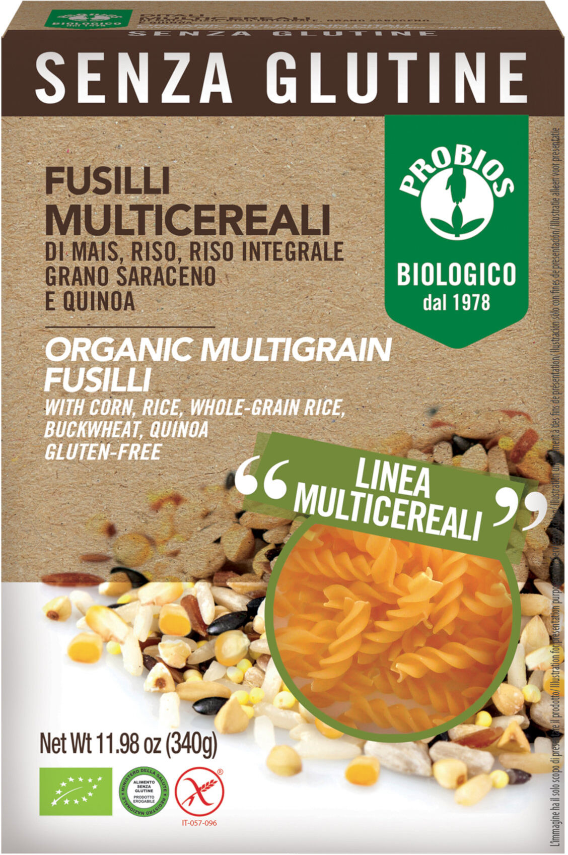 PROBIOS Fusilli Multicereali 340 Grammi