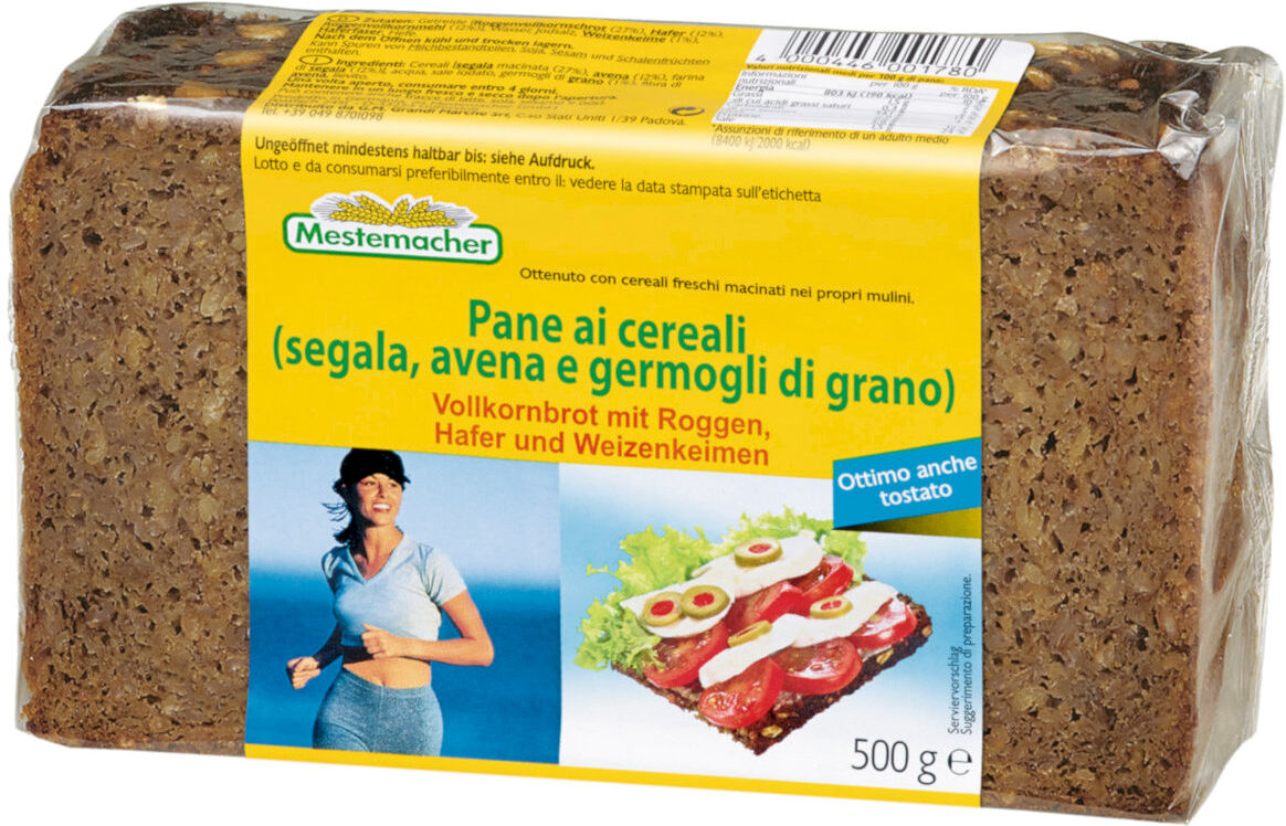 MESTEMACHER Pane Ai Cereali (Segala, Avena E Germogli Di Grano) 500 Grammi