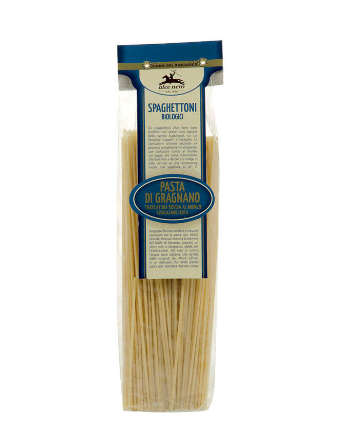 ALCE NERO Spaghettoni Pasta Di Gragnano I.G.P. 500 Grammi