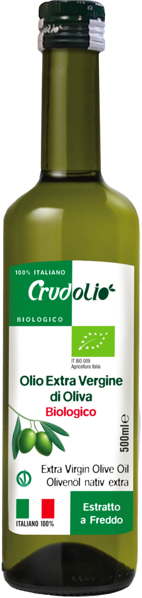 CRUDOLIO Olio Extra Vergine Di Oliva Biologico 500ml