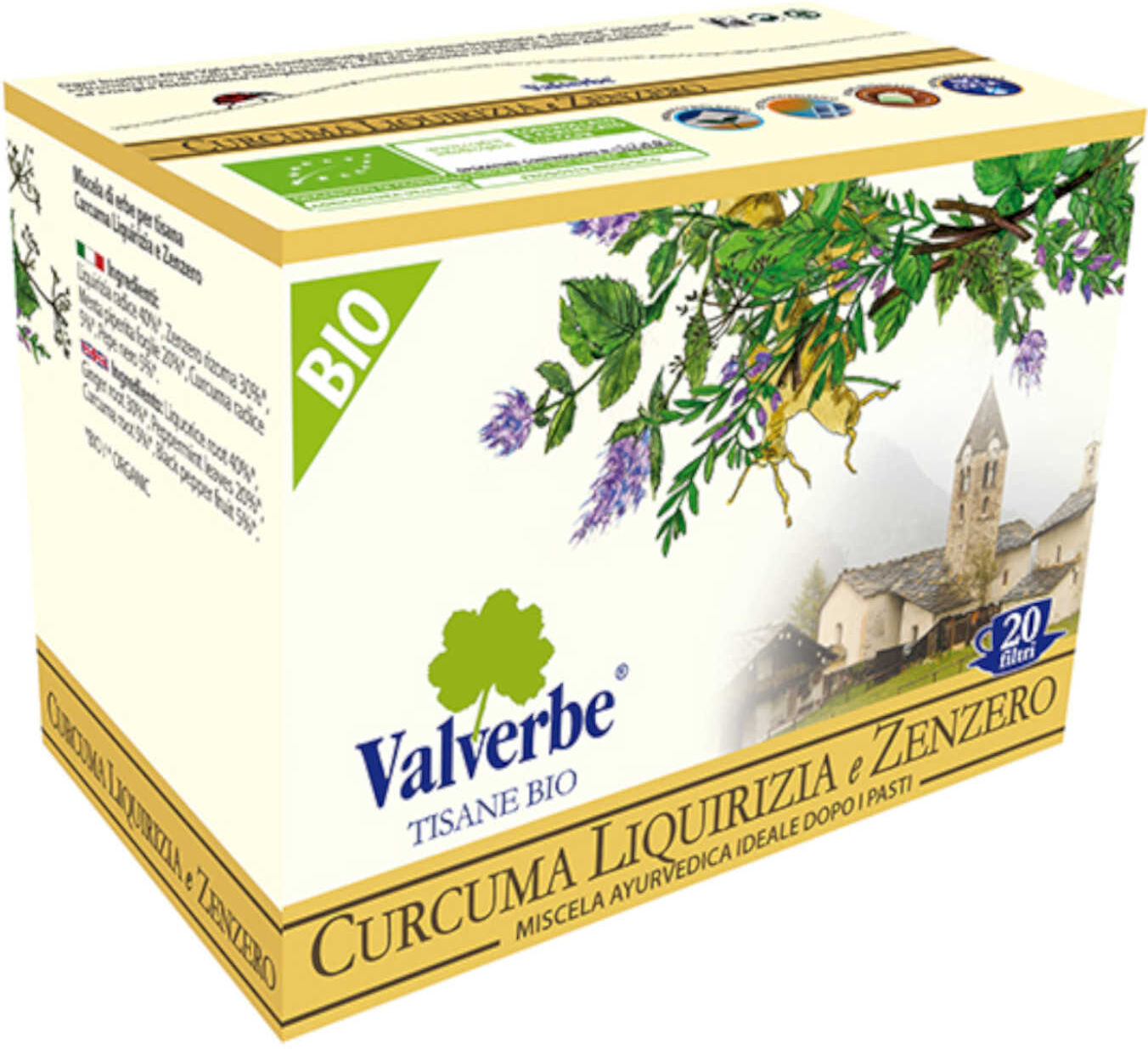 VALVERBE Curcuma Liquirizia E Zenzero 20 Filtri