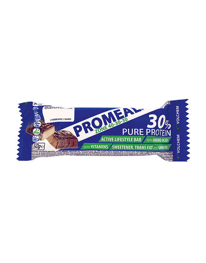 VOLCHEM Promeal Zone 40-30-30 1 Barretta Da 50 Grammi Nocciola Con Copertura Di Cioccolato Fondente