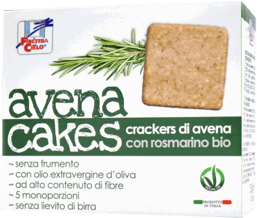 LA FINESTRA SUL CIELO Avena Cakes Con Rosmarino Bio 250 Grammi