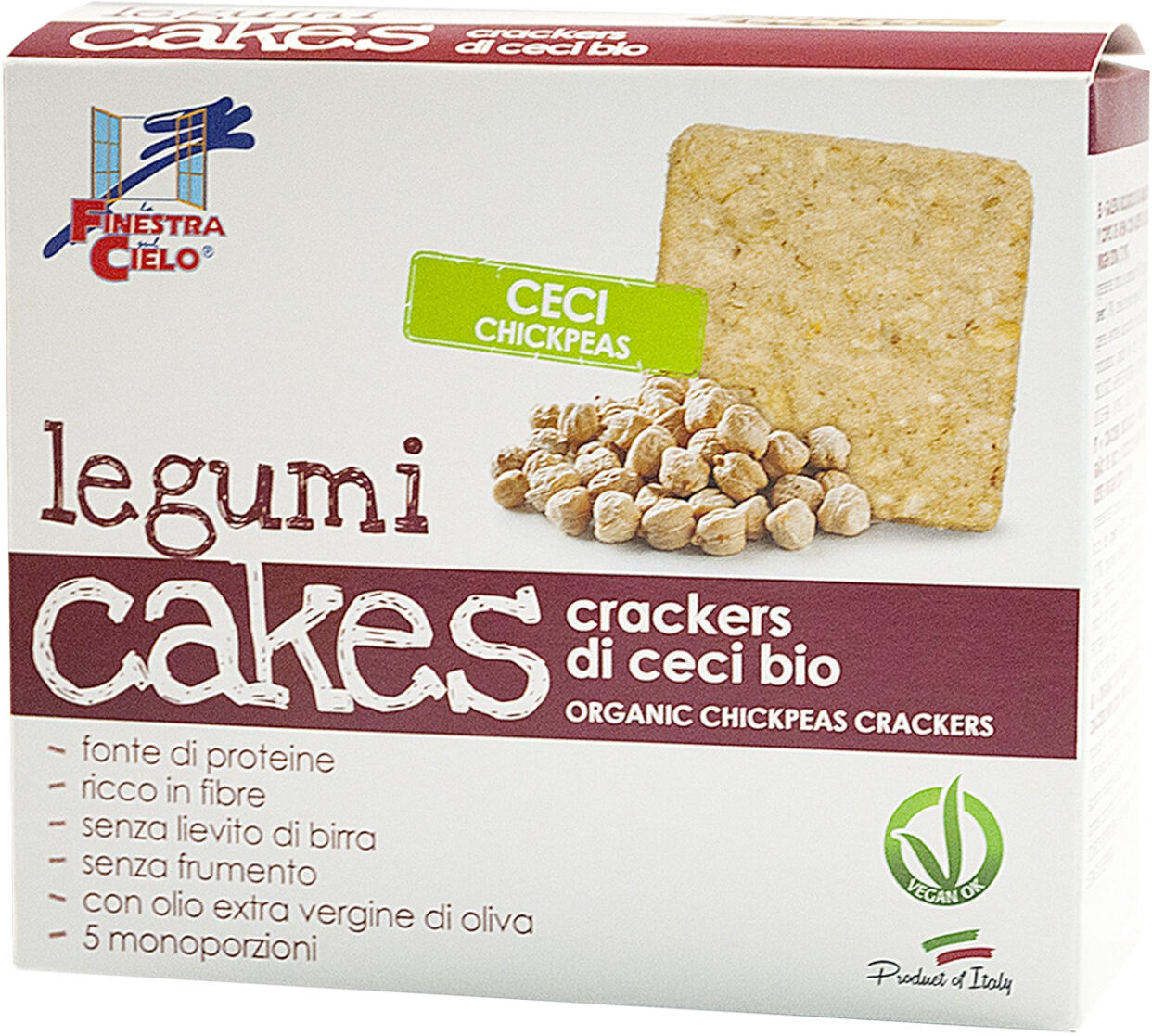 LA FINESTRA SUL CIELO Crackers Ai Ceci Bio 250 Grammi