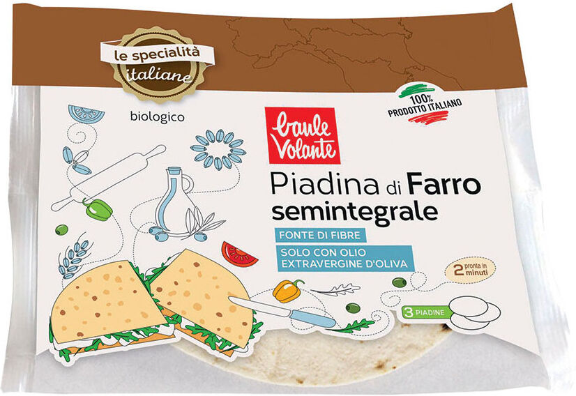 BAULE VOLANTE Piadina Di Farro Semintegrale 240 Grammi