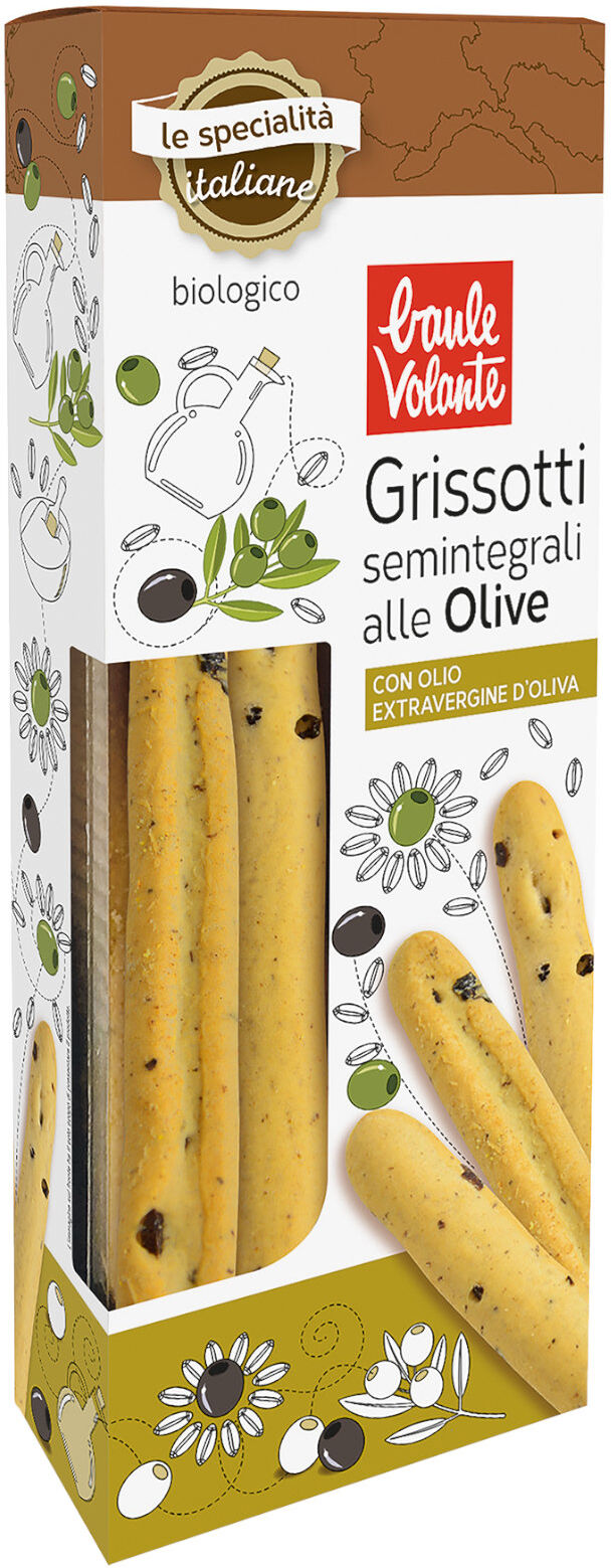 BAULE VOLANTE Grissotti Semintegrali Alle Olive 130 Grammi