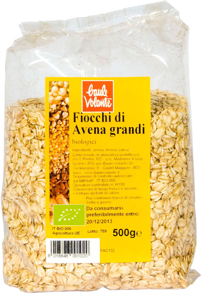 BAULE VOLANTE Fiocchi Di Avena Grandi Integrali 500 Grammi