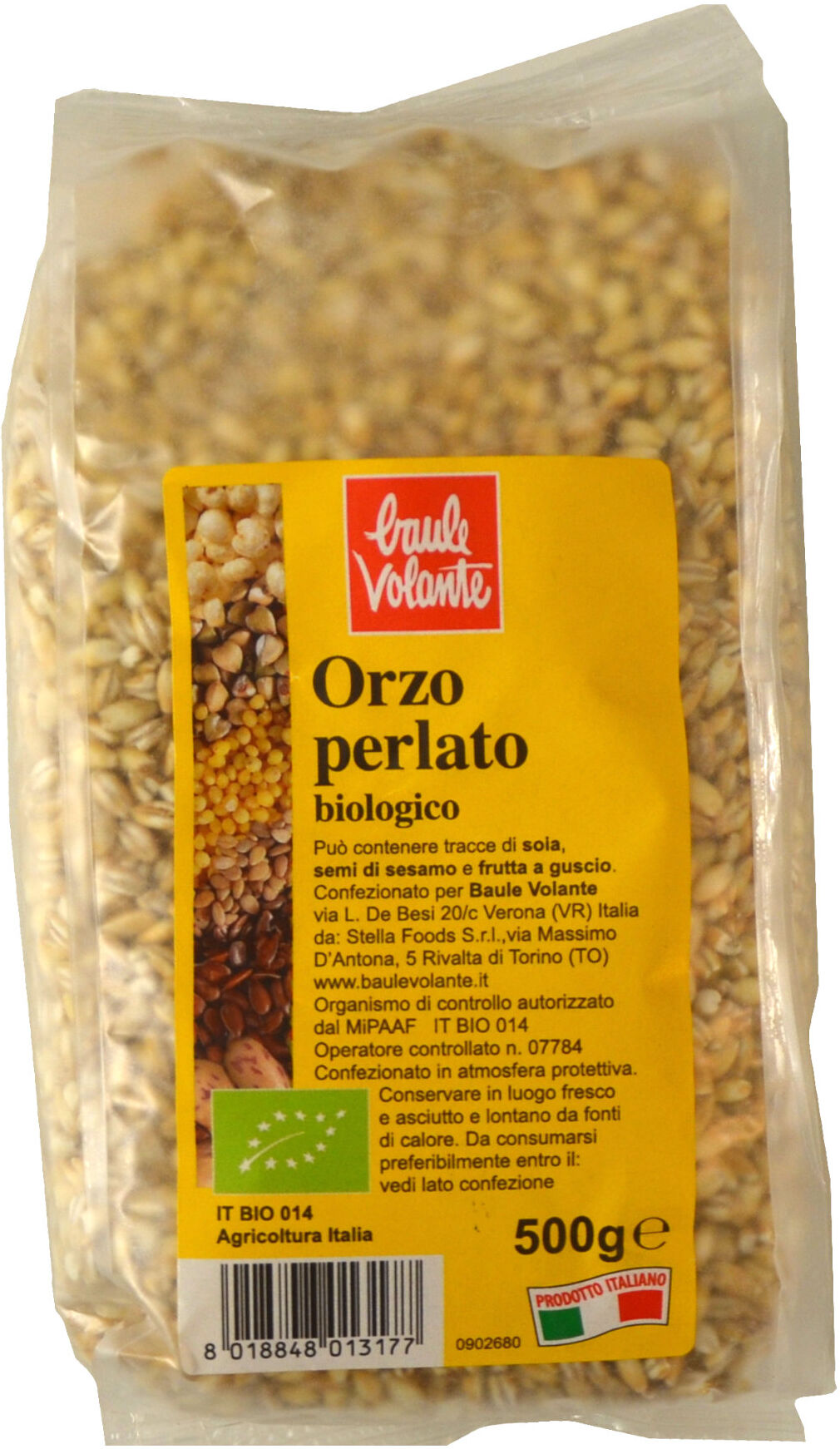 BAULE VOLANTE Orzo Perlato Biologico 500 Grammi