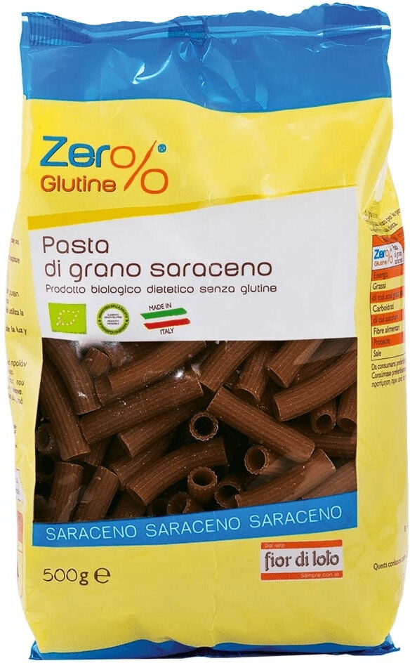 FIOR DI LOTO Zero% Glutine - Rigatoni Di Grano Saraceno 500 Grammi