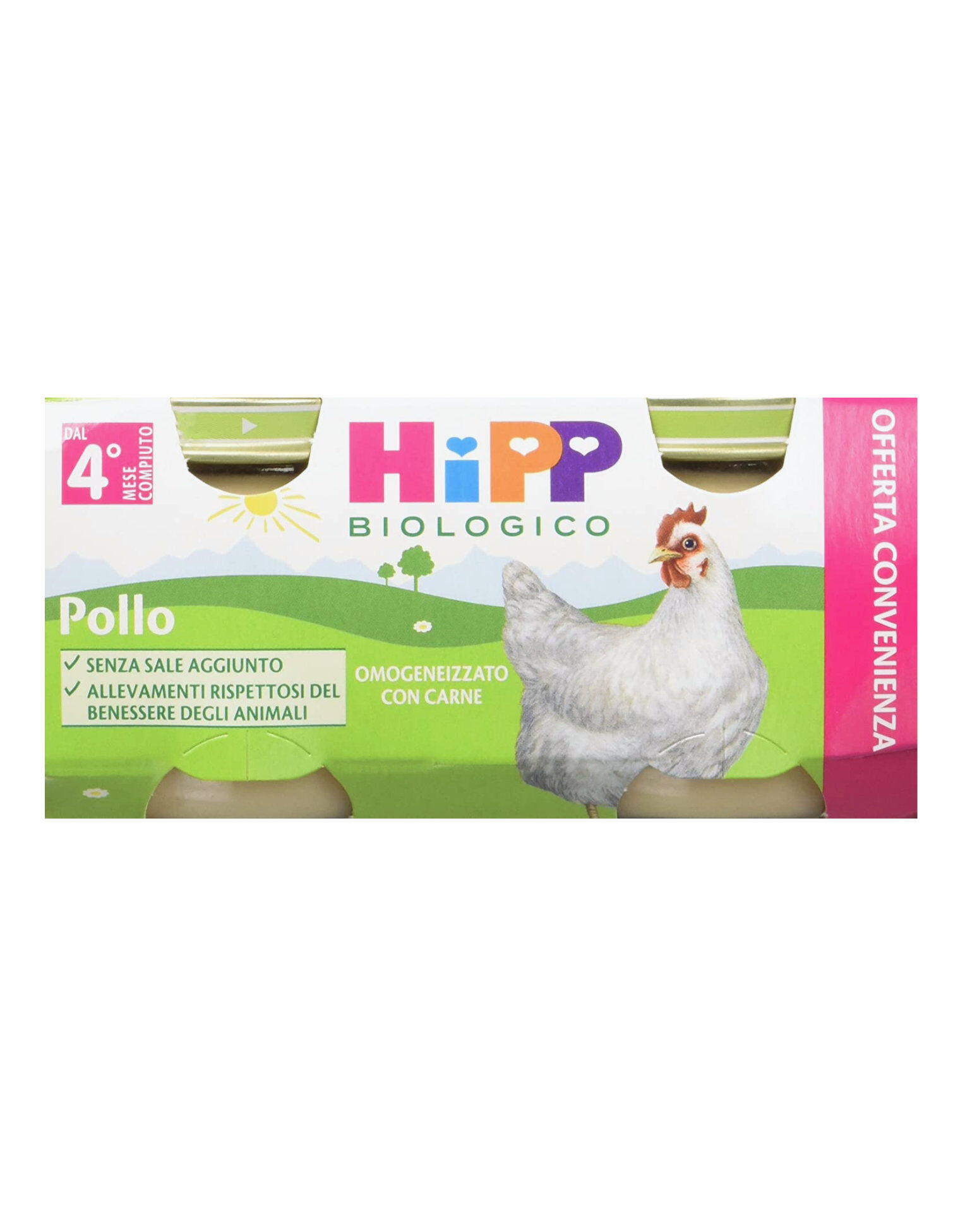 HIPP Pollo 2 Vasetti Da 80 Grammi